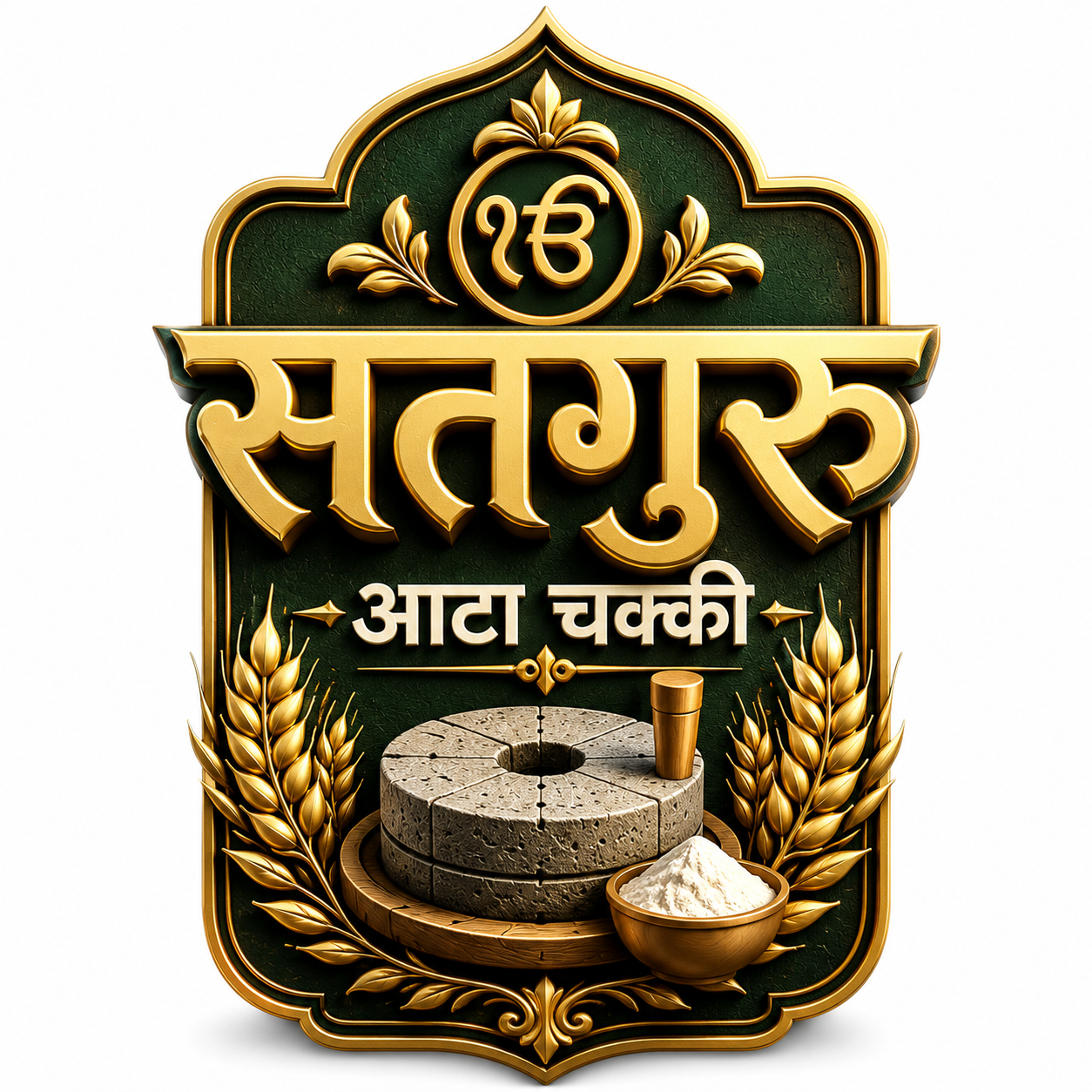 सतगुरु आटा चक्की लोगो